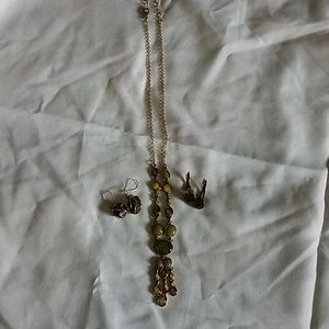 Necklace and earrings